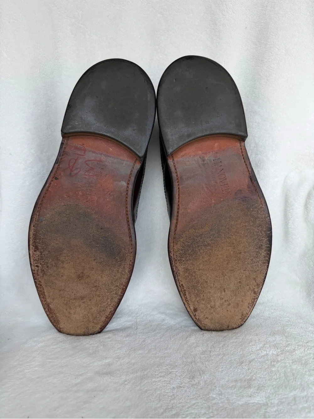 Vintage Hanover Masterflex Wingtip Oxford Men's Leather Shoes Burgundy 8.5